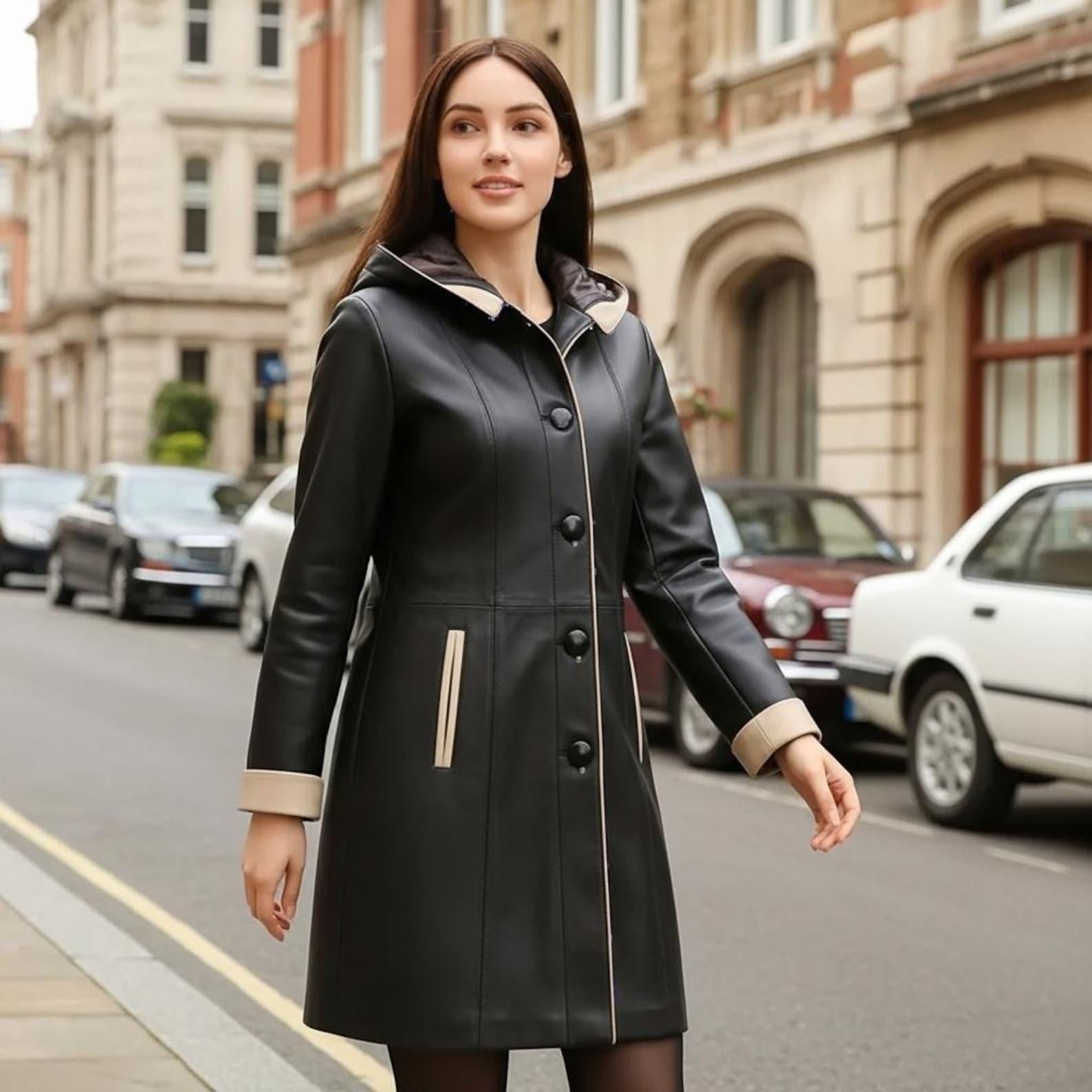 Women's Shearling Lambskin Leather Aviator Jacket: Vintage B3 Bomber Coat