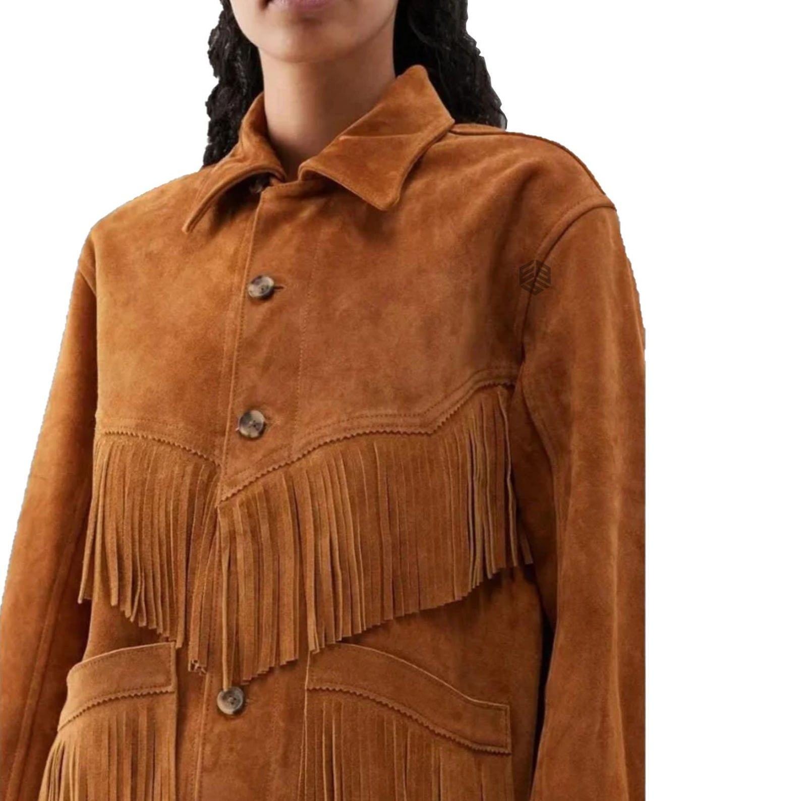 Brown Suede Fringe Jacket: Western Boho Cowgirl Style