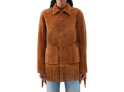 Brown Suede Fringe Jacket: Western Boho Cowgirl Style